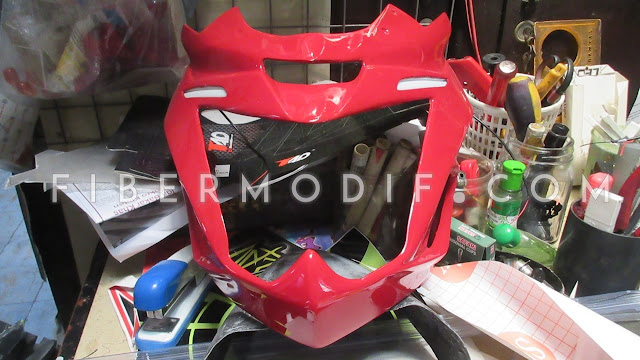 cover headlamp vixion r custom fiberglass berkualitas