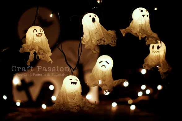 DIY Floating Ghost Decoration.