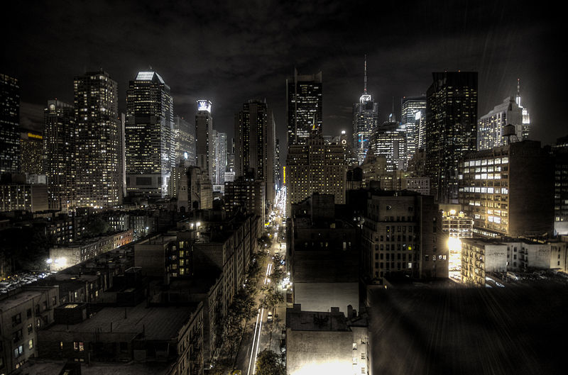 new york city skyline at night. york city skyline at night