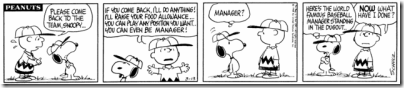 1968-03-13 - Snoopy as the world famous baseball manager