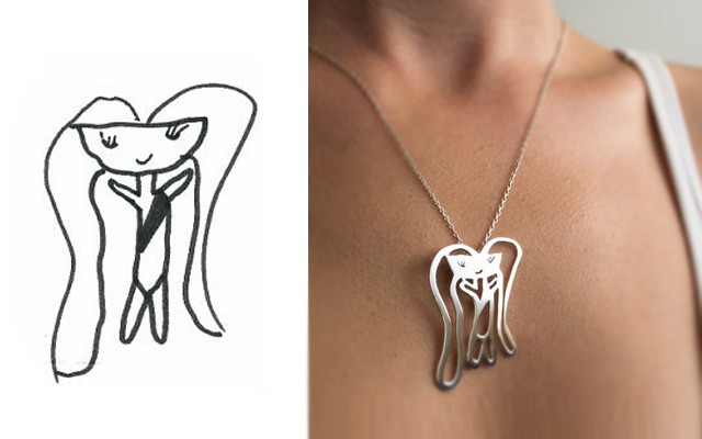 Artists Can Turn Your Children's Drawings Into Amazing Pieces Of Jewelry