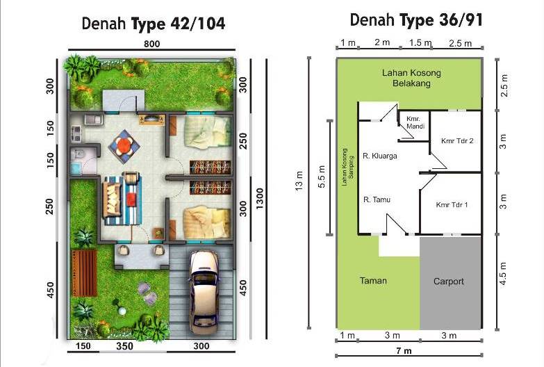 Desain Rumah  Minimalis 2014 Denah  Rumah  Type  36 