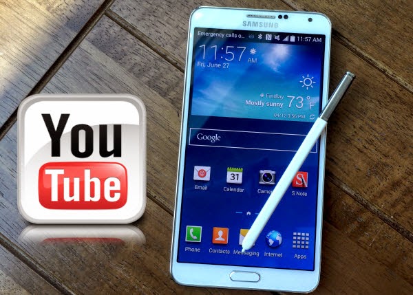 play YouTube video on Galaxy Note 4