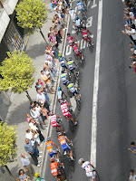 Ciclistas en cabeza de carrera