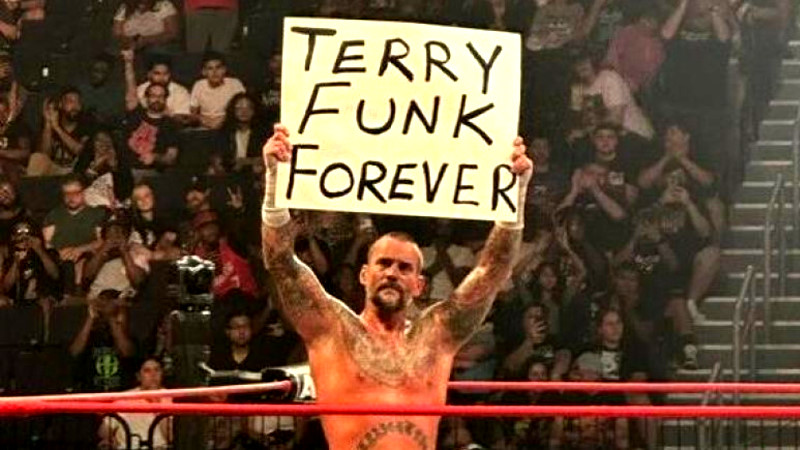 CM Punk Pays Tribute To Terry Funk After AEW Collision Taping