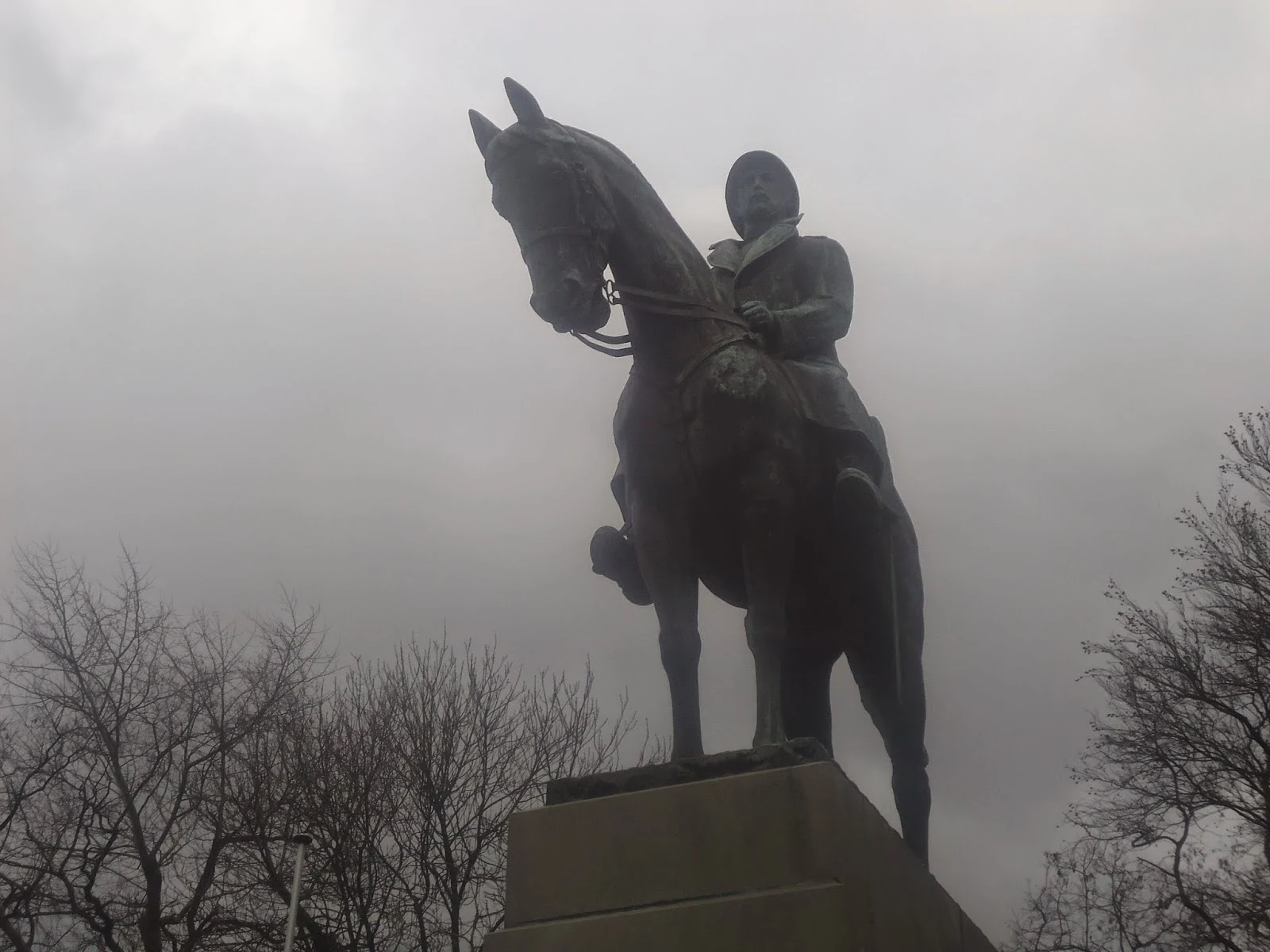 Statue Albert I horse Bruges Belgium travel