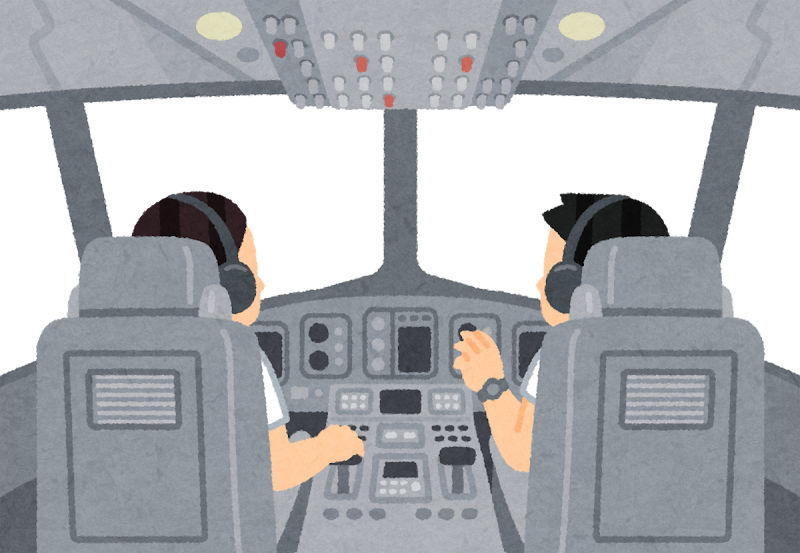 飛行機のコックピットのイラスト フレーム素材 かわいいフリー素材集 いらすとや