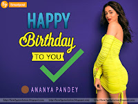 stunning ananya pandey dob wishes in lemon yellow sexy wear, leg show