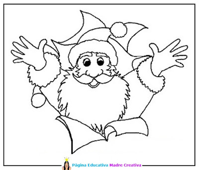 Imagen de Papa Noel o Santa Claus para colorear