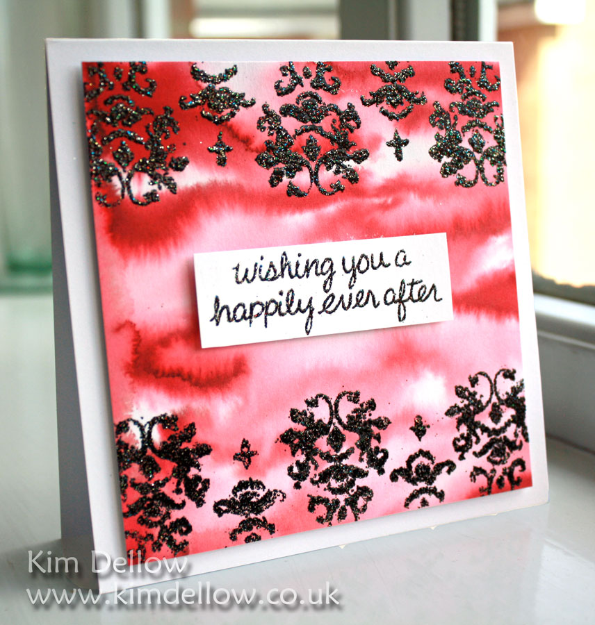 Watercolour background wedding card