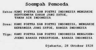 Semangat dan Komitmen Sumpah Pemuda bagi Bangsa Indonesia