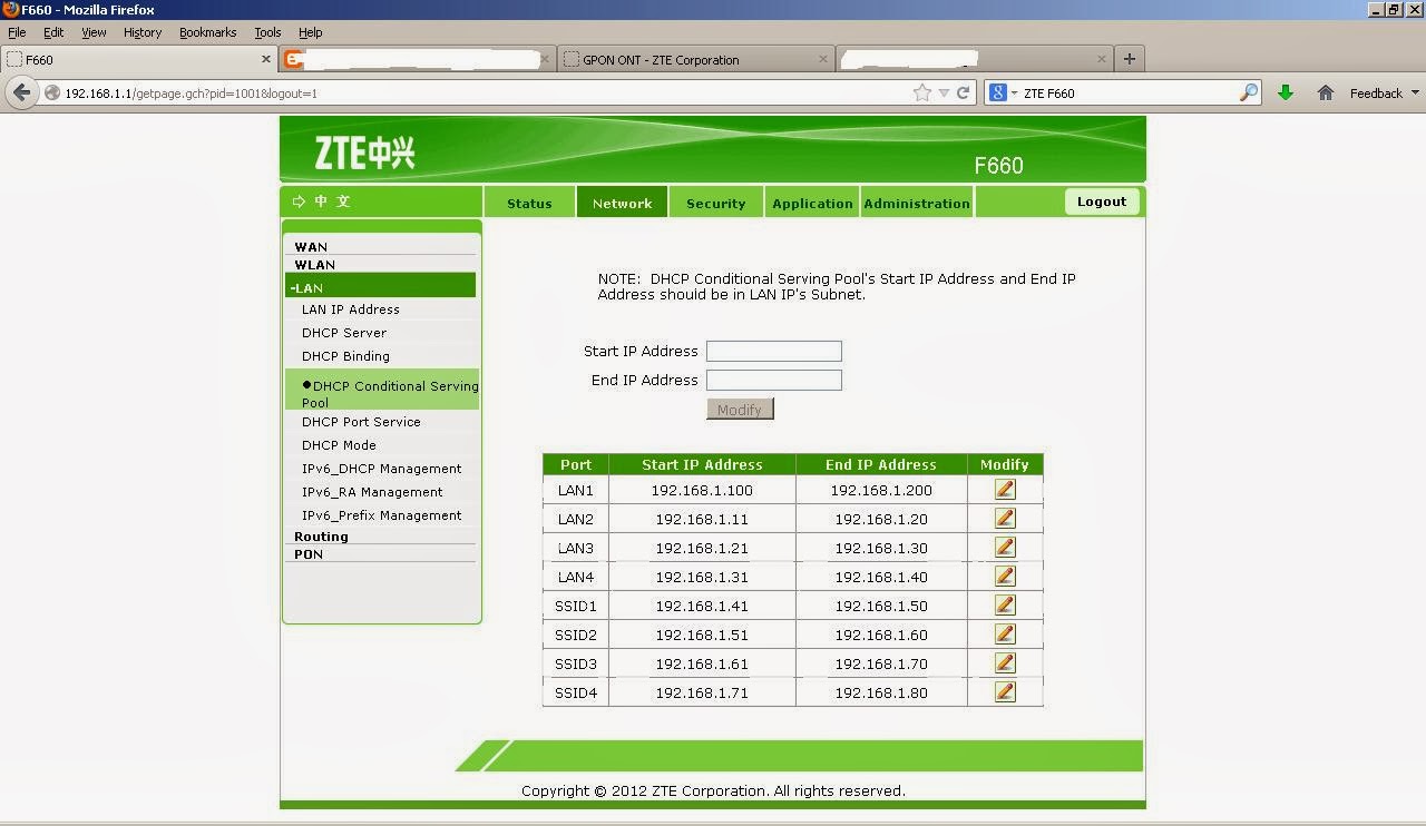 Setting DHCP Server Pada ZTE F660 ZXHN F660 Otodidak