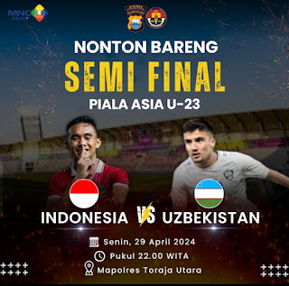 Semifinal Piala Asia U-23, Polres Toraja Utara Ajak Masyarakat Nonton Bareng