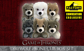 San Diego Comic-Con 2018 Exclusive Game Of Thrones Direwolf Prone Cub Plush Doll Box Set by Factory Entertainment