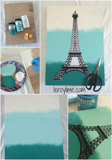 DIY Eiffel Tower Ombre' Wall Art - LeroyLime