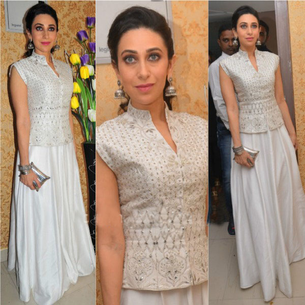 Karisma Kapoor in Anita Dongre at Heera Mart Launch