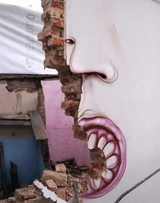 graffiti illusions on walls