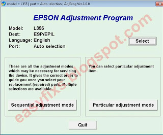 Adjustment Program Epson L355 - ESP EPIL ver.1.0.0