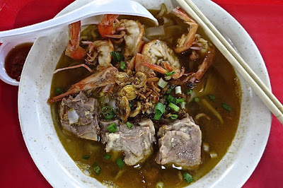 Jing Mei Big Prawn Noodle (晶美大虾面), prawn pork rib kuey teow soup