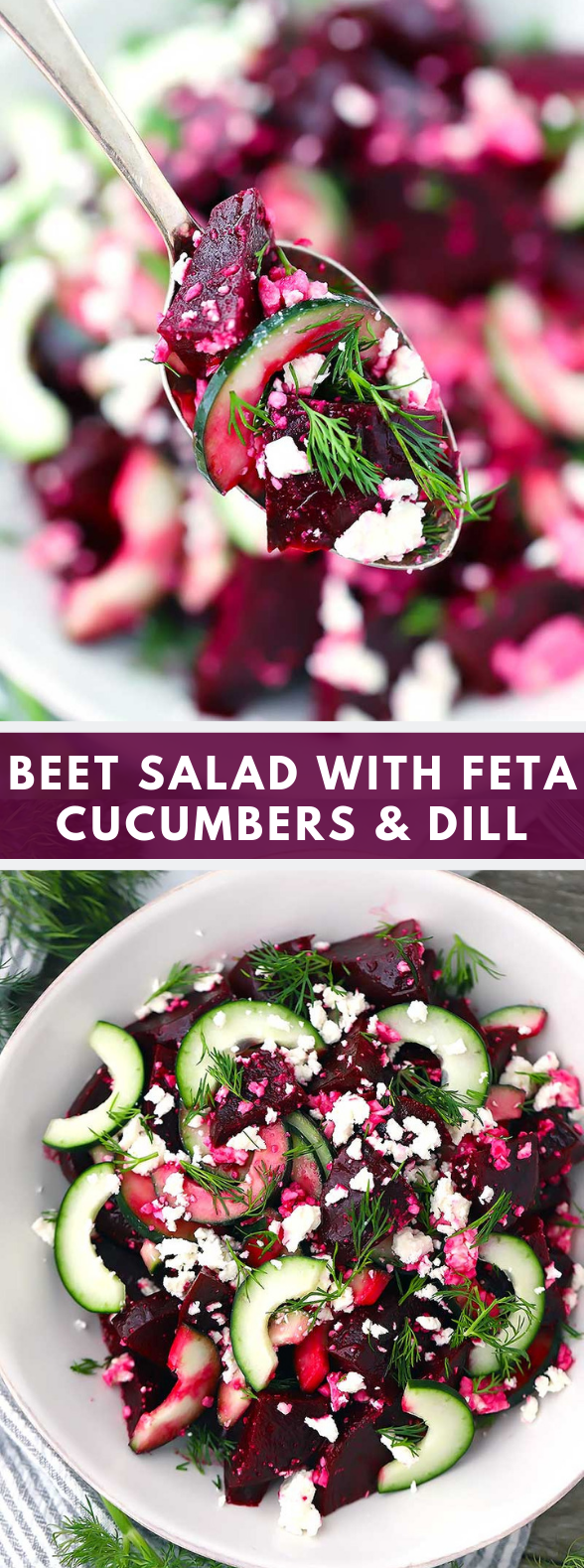 BEET SALAD WITH FETA, CUCUMBERS, AND DILL #vegetarian #healthysalad