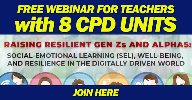 Free webinar for Teachers with 8 CPD UNITS | Join here