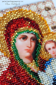 Икона бисером Образ Казанской Божьей матери