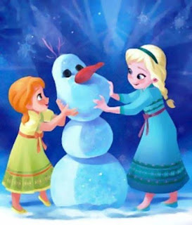 Foto Gambar Anna dan Elsa Frozen Kecil