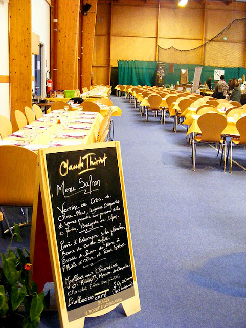 Temporary restaurant at a food festival, Indre et Loire, France. Photo by Loire Valley Time Travel.