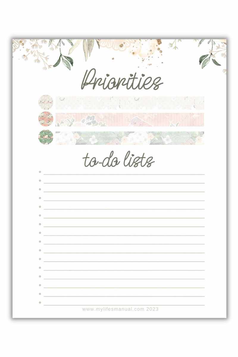 Set your priorities using this monthly planner