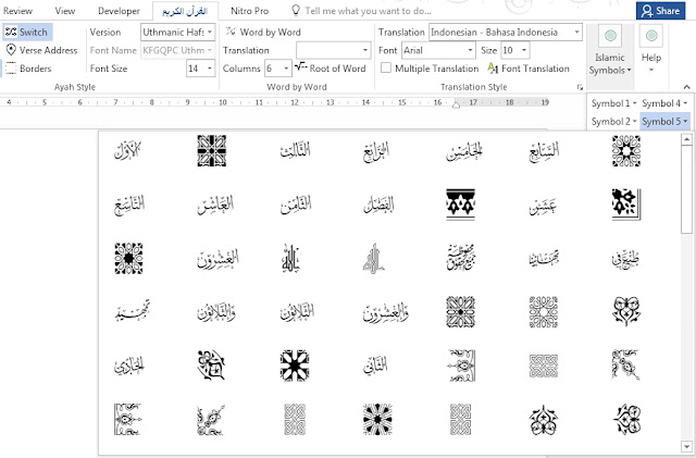 Quran In Word 3.0 Untuk Office 2010, 2013 & Office 2016