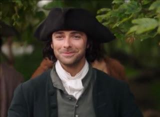 Ross Poldark watching Demelza dance at a wedding in season 1