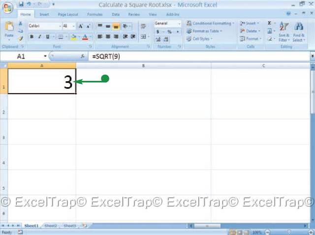 MS Excel : Find SQUARE PRODUCTS AND ROOTS