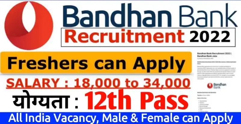 Bandhan Bank Recruitment 2022, Bandhan Bank Online Application Form 2022, Latest Bank Jobs Vacancy
