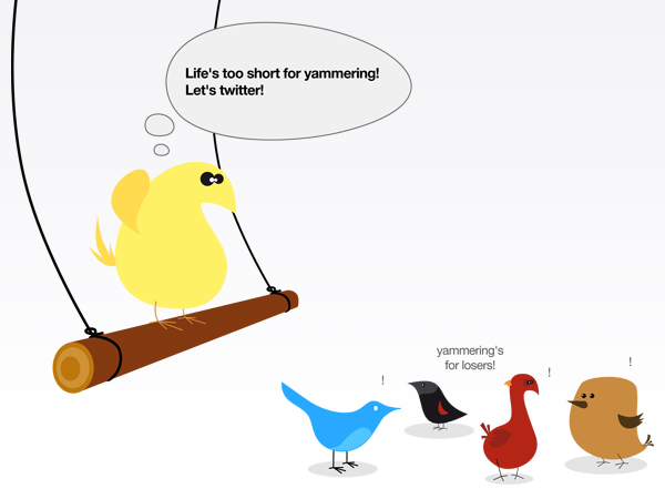 Twitter Comics yammering for losers