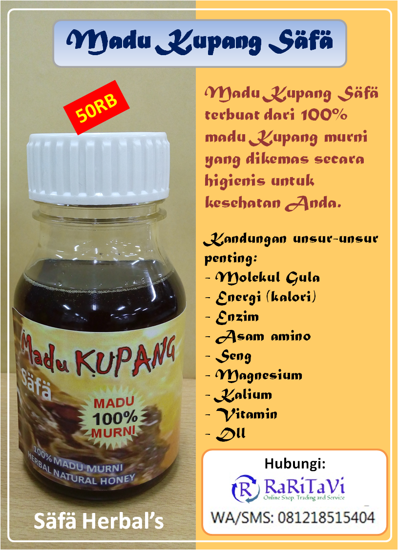 [Jual] Madu Kupang Safa Herbal's | Raritavi Online Shop ...