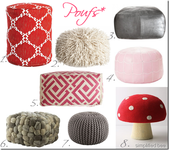 chic stylish poufs moroccan