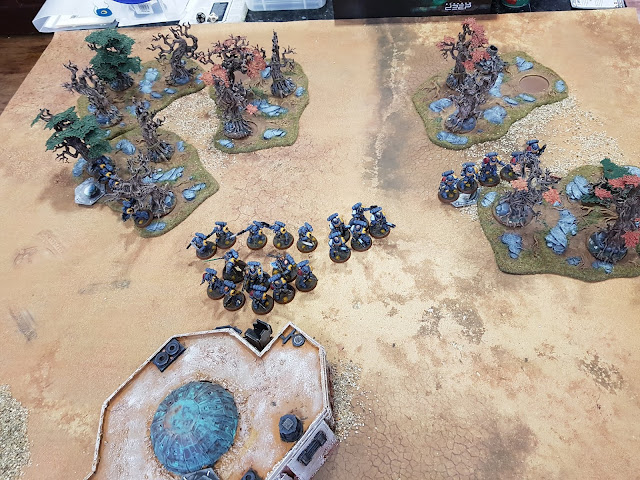 Warhammer 40k battle report - Eternal War - Vital Intelligence - 1500 points - Inquisition and Militarum Tempestus vs Space Wolves