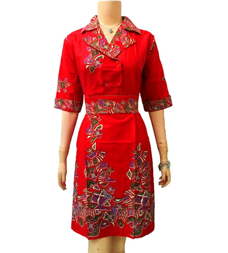 Dress Batik Modern Dalam  Model  Baju  Batik Wanita  Terbaru 