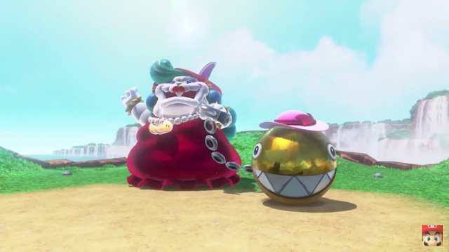 Super Mario Odyssey fat Broodle female golden Chain Chomp