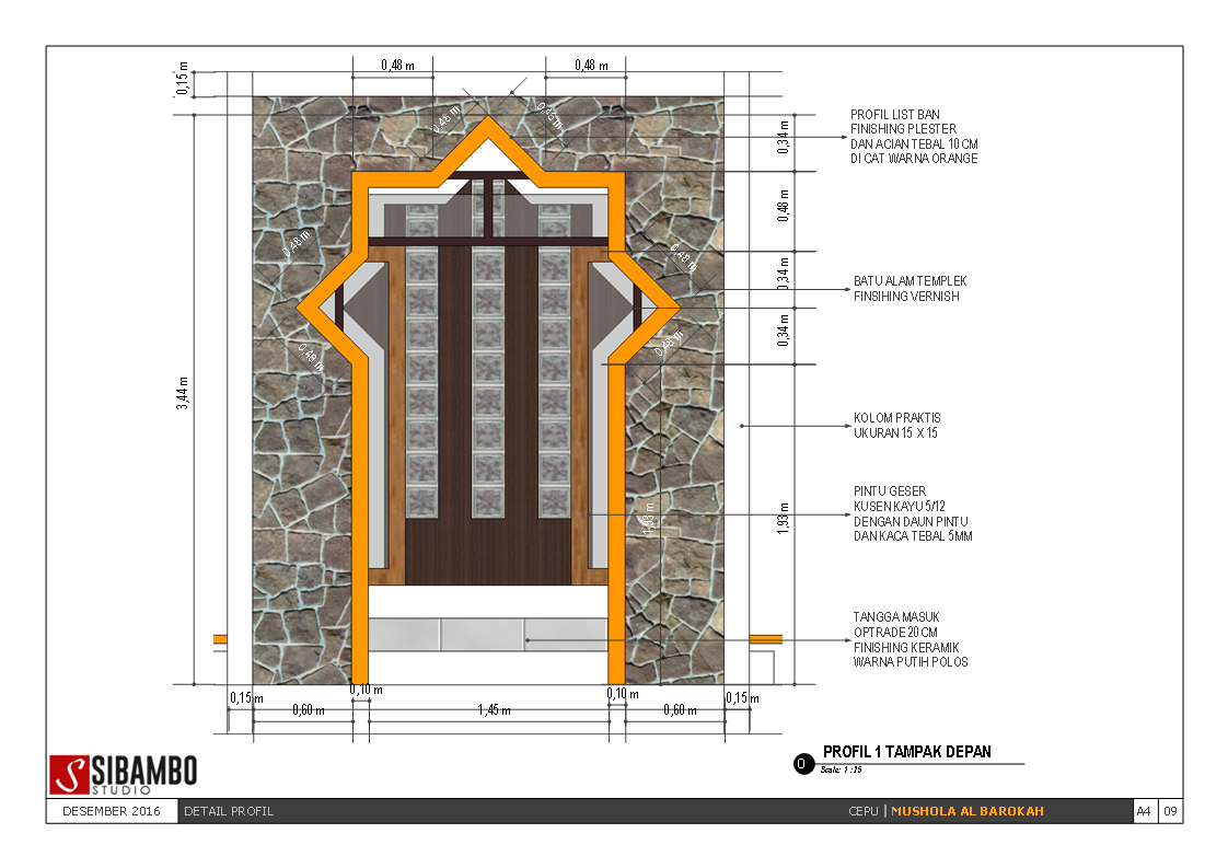 Denah Rumah Lengkap Mushola Top Rumah