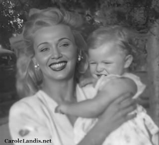 Carole Landis With Her Niece Sharon Ross