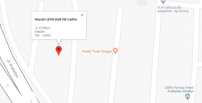 gambar google map lokasi atm setor tunai mandiri di medan