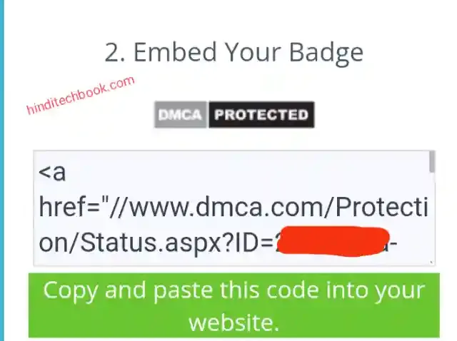 Embed your badge dmca