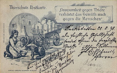 Tierschutz-Postkarte anno 1898