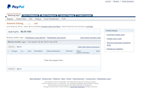 Cara Membuat Akun Paypal Untuk Transaksi Paypal Gratis
