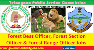 TSPSC Recruitment 2017 for Forest Beat Officer 1857 posts