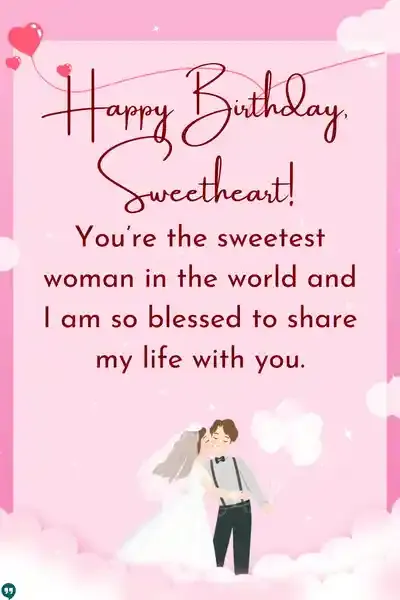 romantic happy birthday sweetheart wishes images for her