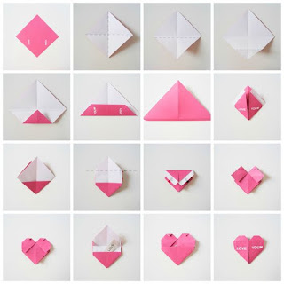 diy corazón origami gratis