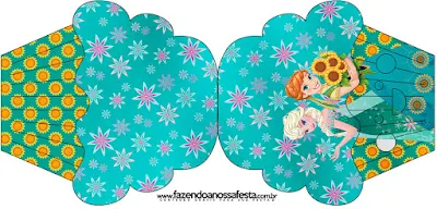 Tarjeta con forma de Cupcake de Frozen Fever. 