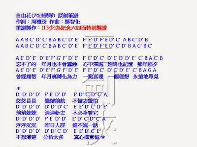 自由花 简谱 445177-简谱 自��花